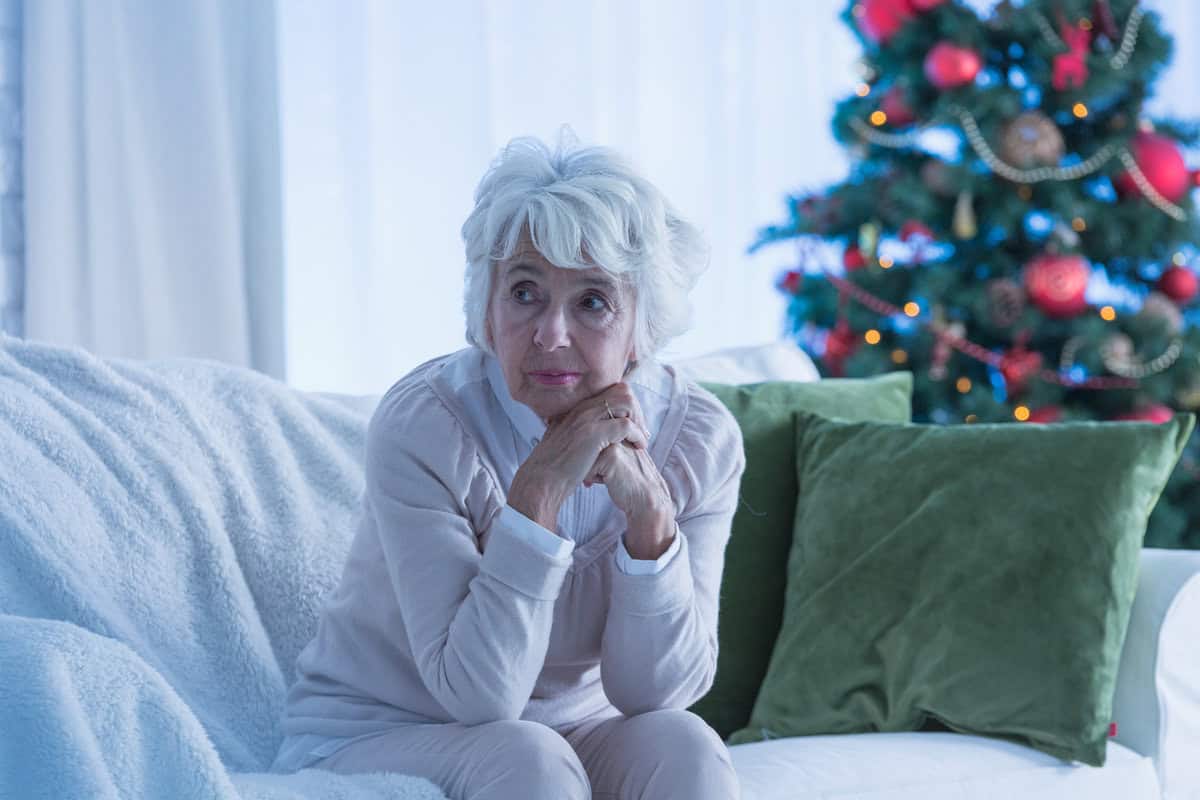 woman managing holiday depression.